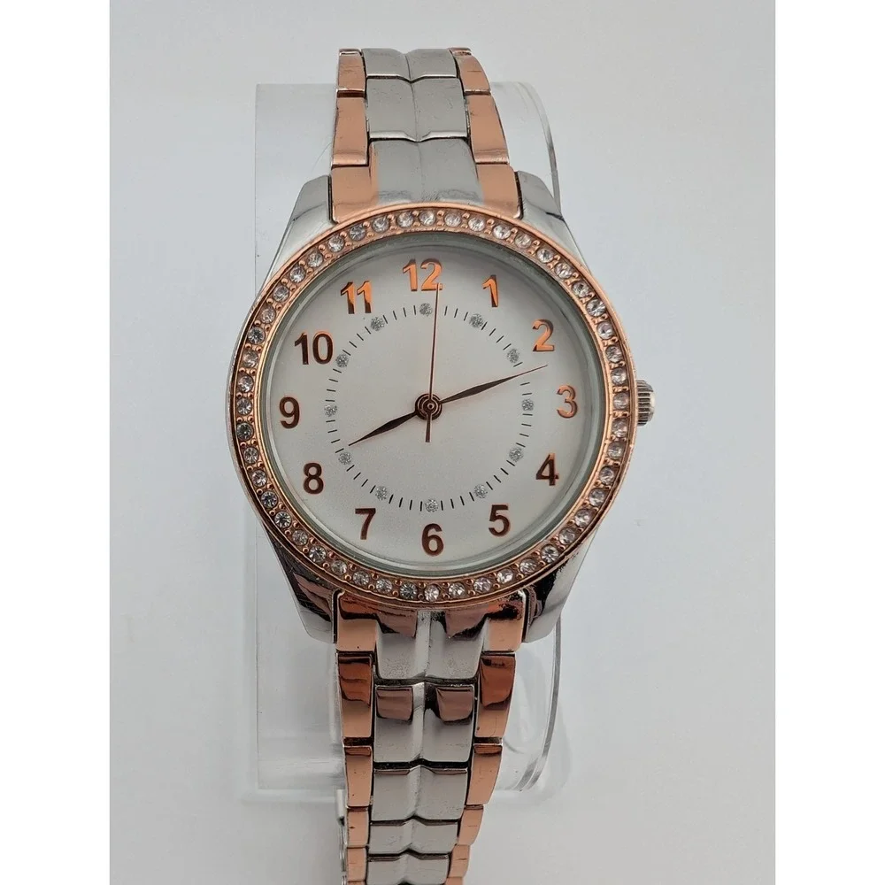 Women's Quartz Watch 30mm Case Rose Gold & Silver 7.25